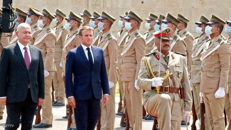 صورة دلالات زيارة الرئيس الفرنسي الى العراق . صقر للدراسات